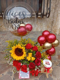 bandeja  flores girasoles